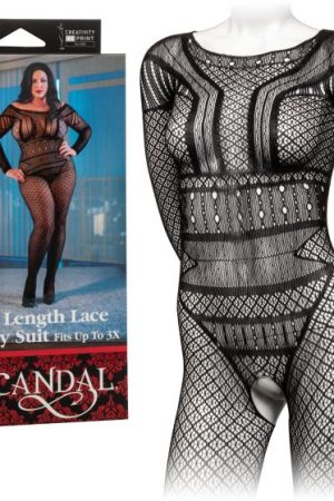Scandal Plus Size Full Length Lace Body Suit