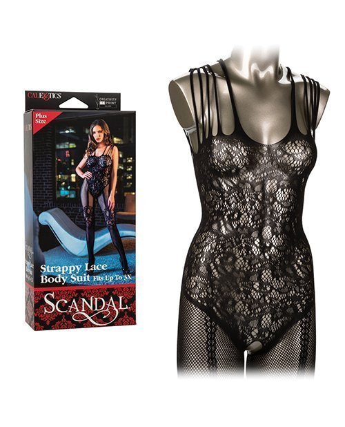 Scandal Plus Size Strappy Lace Body Suit