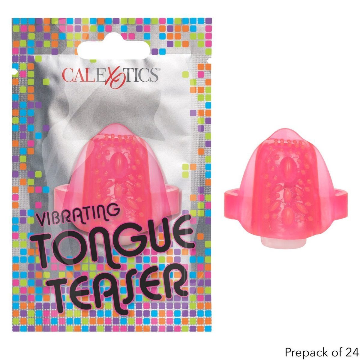 Foil Pack Vibrating Tongue Teaser Pink 24Pk