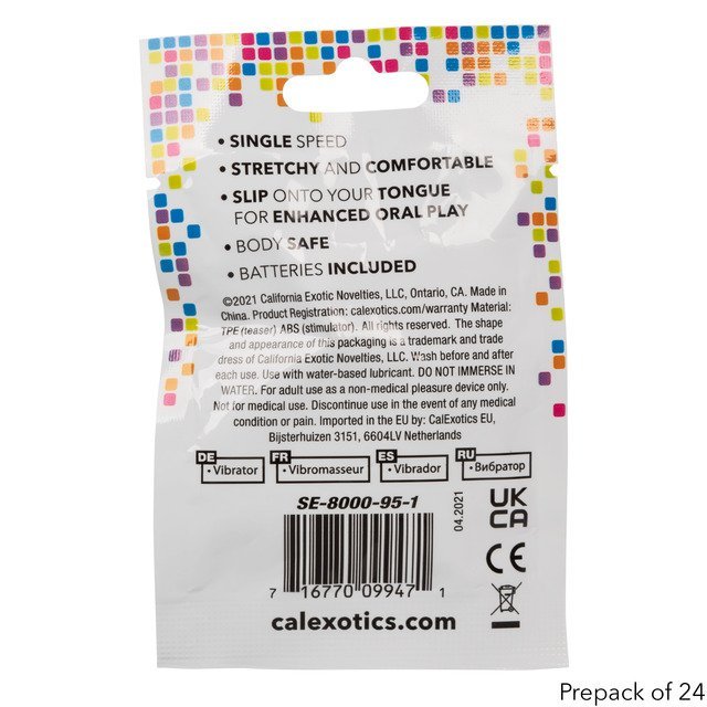 Foil Pack Vibrating Tongue Teaser Purple 24Pk - Image 4