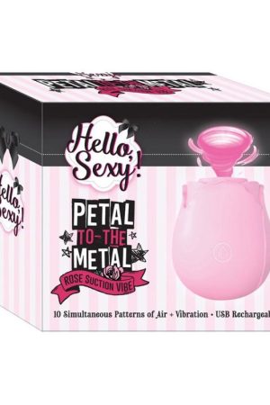 Hello Sexy! Petal To The Metal Rose Suction Vibe Pink