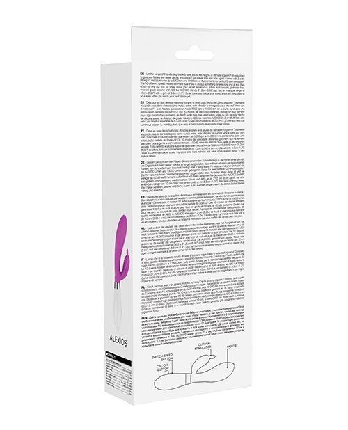 Shots Luminous Alexios Silicone 10 Speed Butterfly Vibrator  - Fuchsia - Image 2