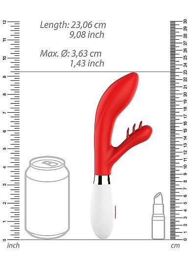 Agave Ultra Soft Silicone 10 Speeds Red - Image 3