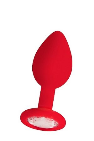Regular Diamond Butt Plug Red
