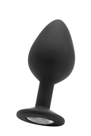 Large Diamond Butt Plug Black