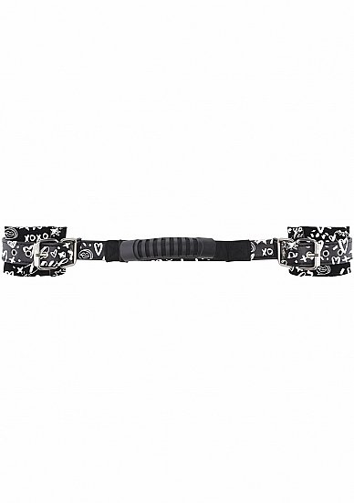 LOVE STREET ART FASHION PRINTED HANDCUFFS W/ HANDLE - Image 3