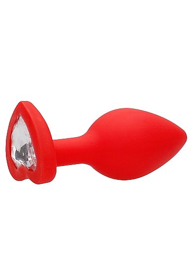 Diamond Heart Butt Plug Red Large - Image 6