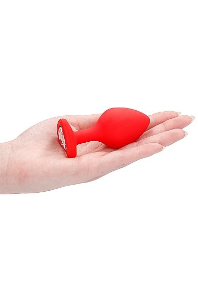 Diamond Heart Butt Plug Red Large - Image 8
