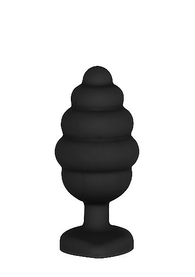 REGULAR RIBBED DIAMOND HEART PLUG BLACK - Image 4