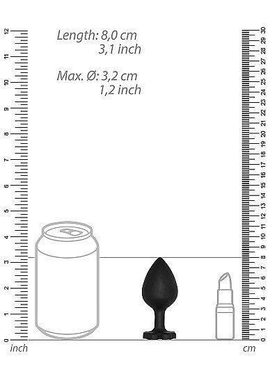 LARGE LUCKY DIAMOND BUTT PLUG BLACK - Image 3