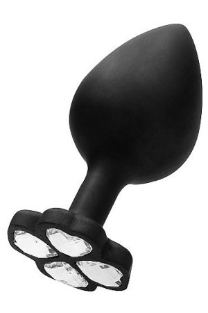 EXTRA LARGE LUCKY DIAMOND BUTT PLUG BLACK