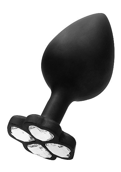 EXTRA LARGE LUCKY DIAMOND BUTT PLUG BLACK