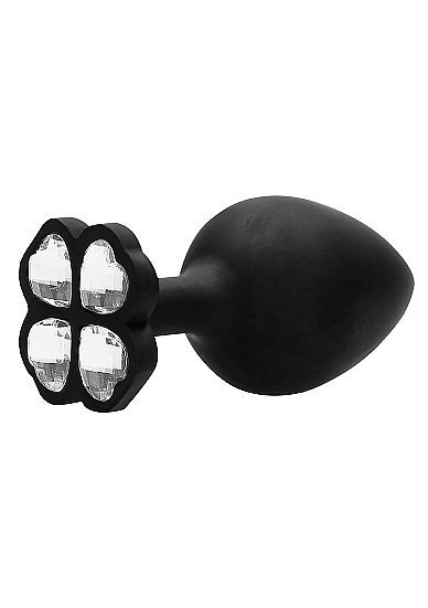 EXTRA LARGE LUCKY DIAMOND BUTT PLUG BLACK - Image 5