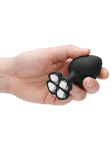 EXTRA LARGE LUCKY DIAMOND BUTT PLUG BLACK - Image 6