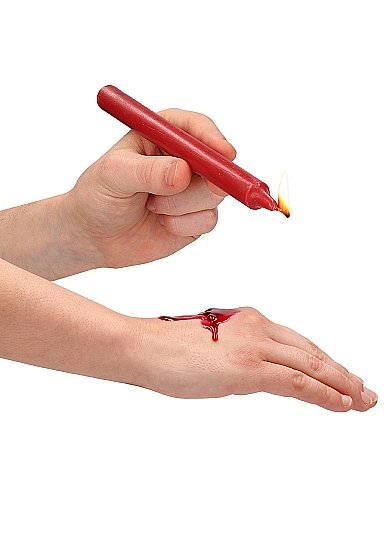 Teasing Wax Candles Large 4 Pk Red Paraffin - Image 4