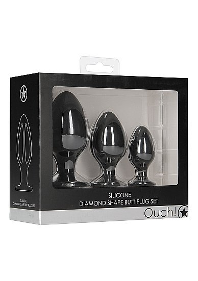 Diamond Butt Plug Set Black - Image 2