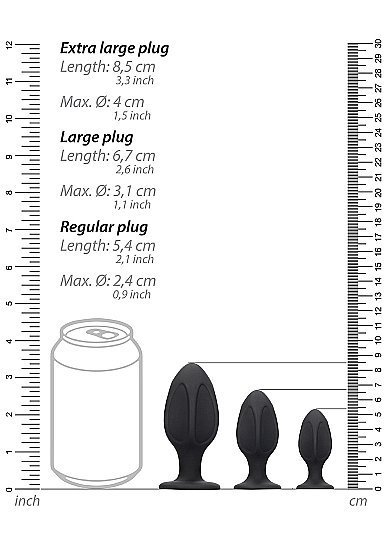 Diamond Butt Plug Set Black - Image 3