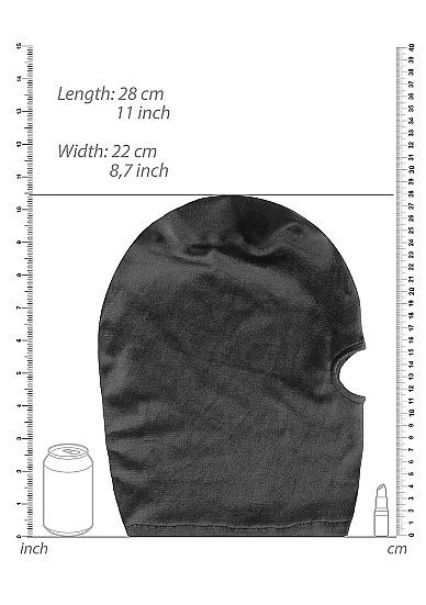 Velvet & Velcro Mask W/ Mouth Opening Black - Image 3
