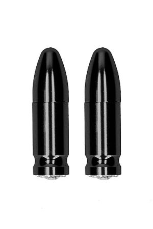 Ouch Magnetic Nipple Clamps Diamond Bullet Black