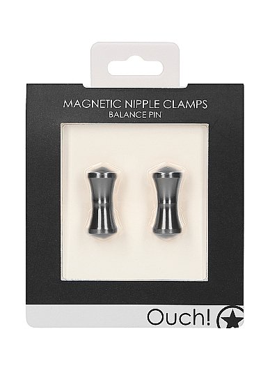 Ouch Magnetic Nipple Clamps Balance Pin Grey - Image 2