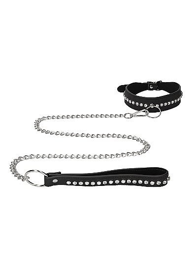 Diamond Studded Collar W/ Leash - Image 3
