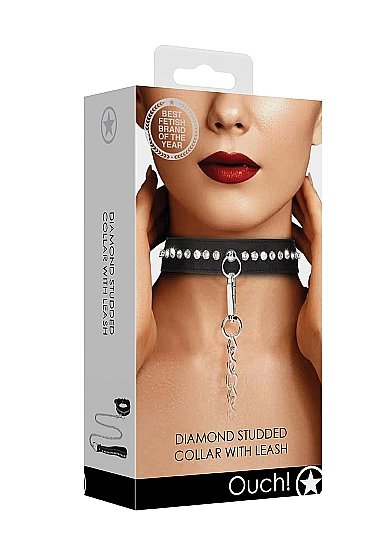Diamond Studded Collar W/ Leash - Image 7
