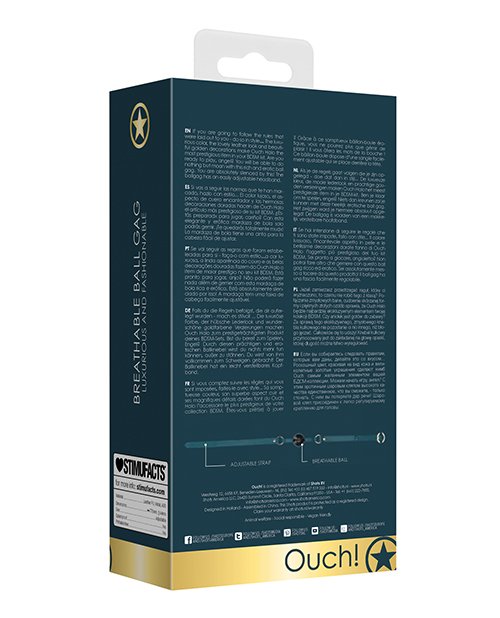 Shots Ouch Halo Breathable Ball Gag - Green - Image 2