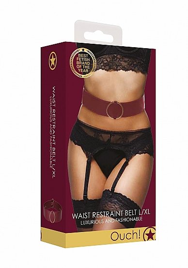 Ouch Halo Waist Belt L/Xl Burgundy - Image 2