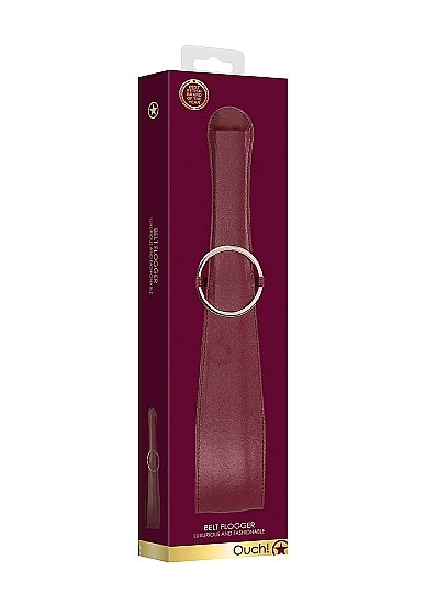 Ouch Halo Belt Flogger Burgundy - Image 2