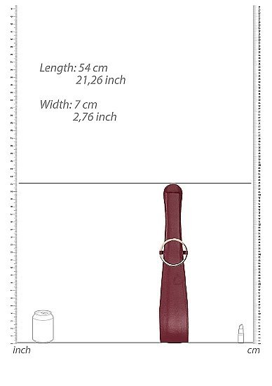 Ouch Halo Belt Flogger Burgundy - Image 3