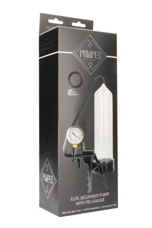 PUMPED ELITE BEGINNER PUMP W/ PSI GAUGE TRANSPARENT
