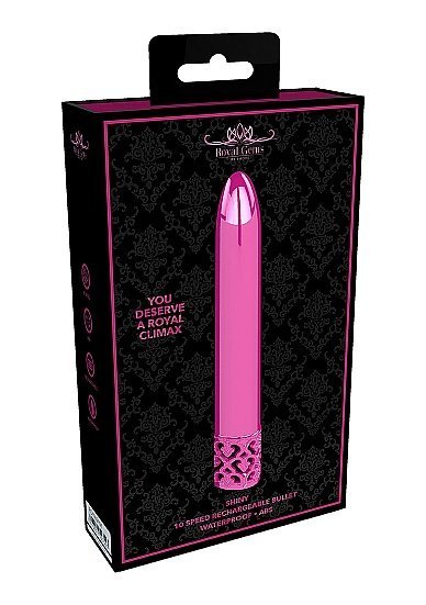 Royal Gems Shiny Pink Abs Bullet Rechargeable - Image 2