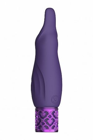 Royal Gems Sparkle Purple Rechargeable Silicone Bullet