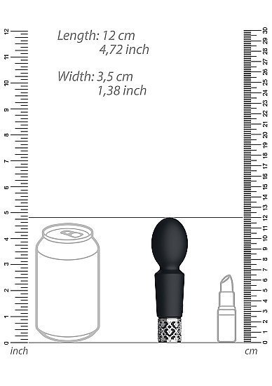 Royal Gems Brilliant Black Rechargeable Silicone Bullet - Image 3