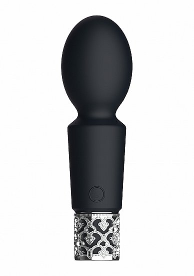 Royal Gems Brilliant Black Rechargeable Silicone Bullet - Image 4
