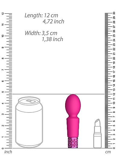 Royal Gems Brilliant Pink Rechargeable Silicone Bullet - Image 3