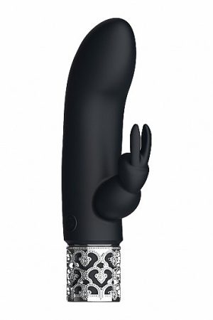 Royal Gems Dazzling Black Rechargeable Silicone Bullet