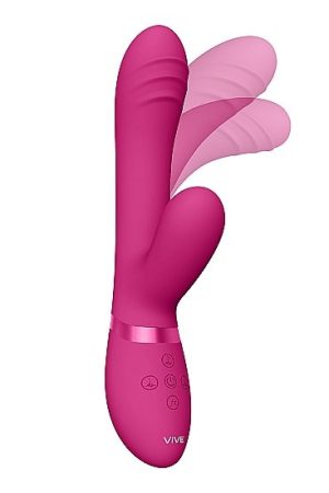 Vive Tani Pink Vibrator Finger Motion W/ Pulse Wave
