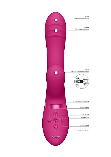 Vive Tani Pink Vibrator Finger Motion W/ Pulse Wave - Image 6