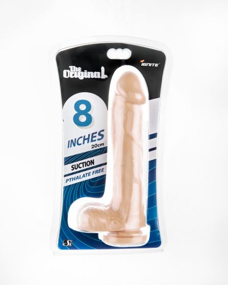 IGNITE COCK W/BALLS 8IN FLESH W/SUCTION CUP - Image 3