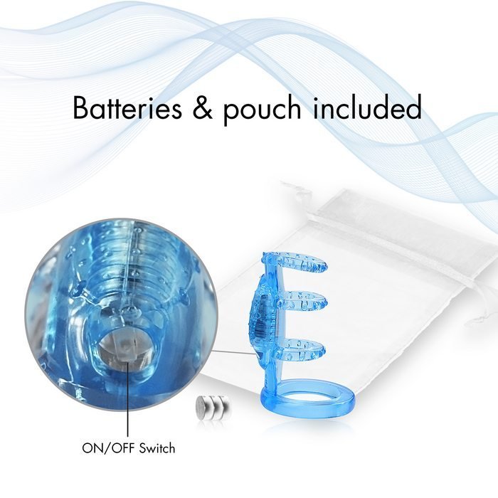 DOCTOR LOVE ZINGER VIBRATING COCK CAGE BLUE - Image 2