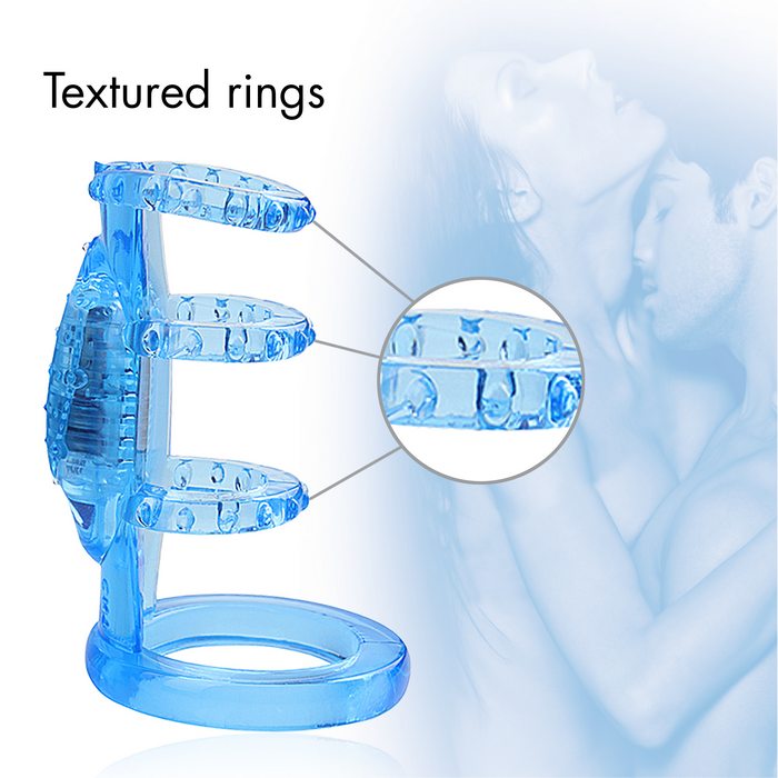 DOCTOR LOVE ZINGER VIBRATING COCK CAGE BLUE - Image 3
