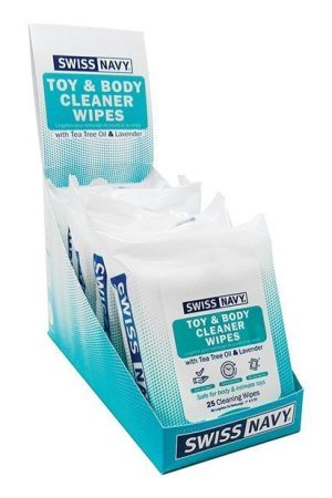 Swiss Navy Toy & Body Wipes 6Ct Display