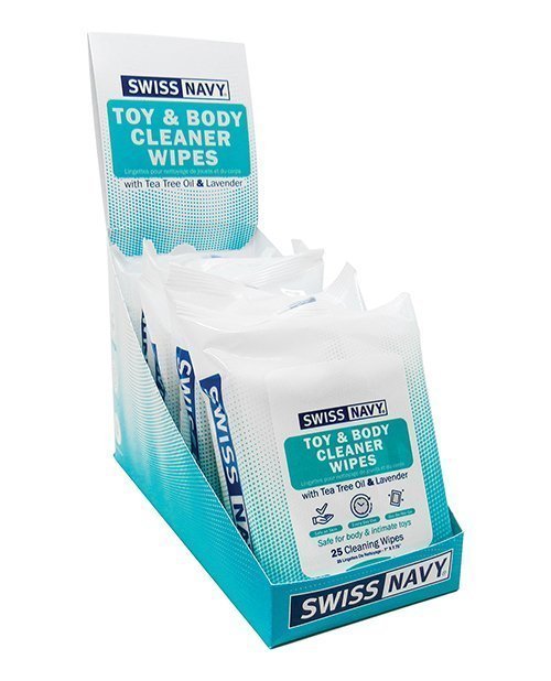 Swiss Navy Toy & Body Wipes 6Ct Display