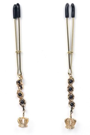Tweezer Nipple Clamp W/ Crown Pendant