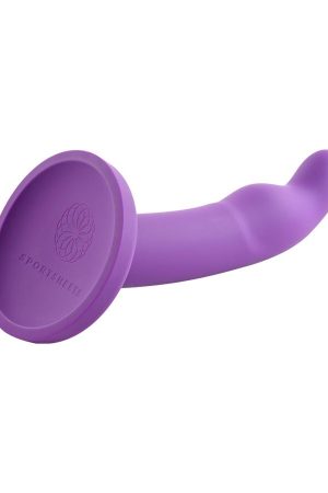 Astil 8In Silicone Dildo Dark Purple