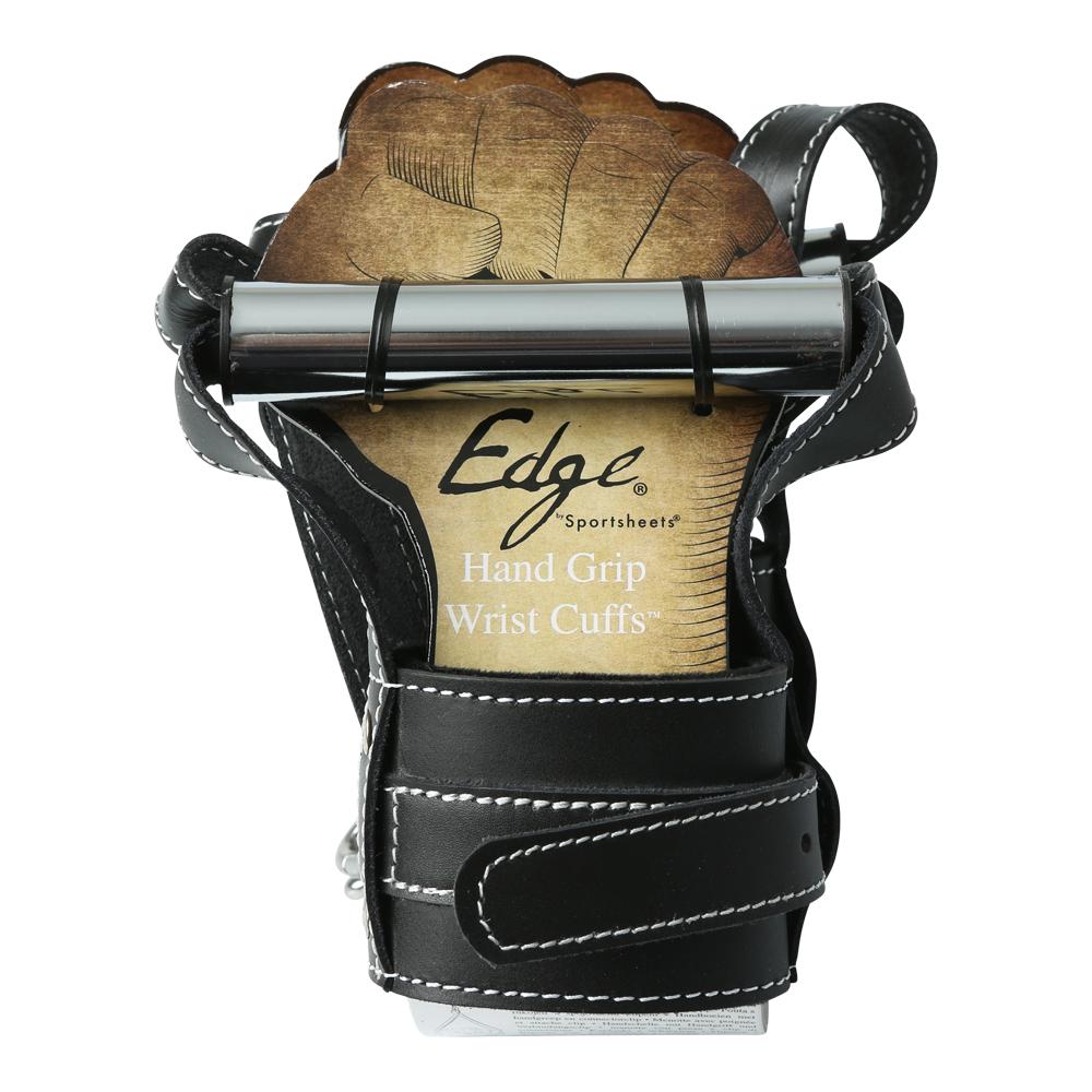 EDGE LEATHER HAND GRIP WRIST CUFFS - Image 3