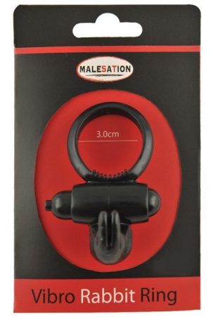 Malesation Vibro Rabbit Ring Black