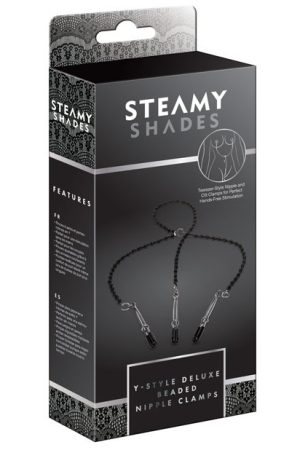 Steamy Shades Y-Style Deluxe Beaded Nipple Clamps