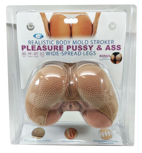 Cloud 9 Realistic Pussy & Ass Body Mold Tan W/ Spread Legs - Image 2